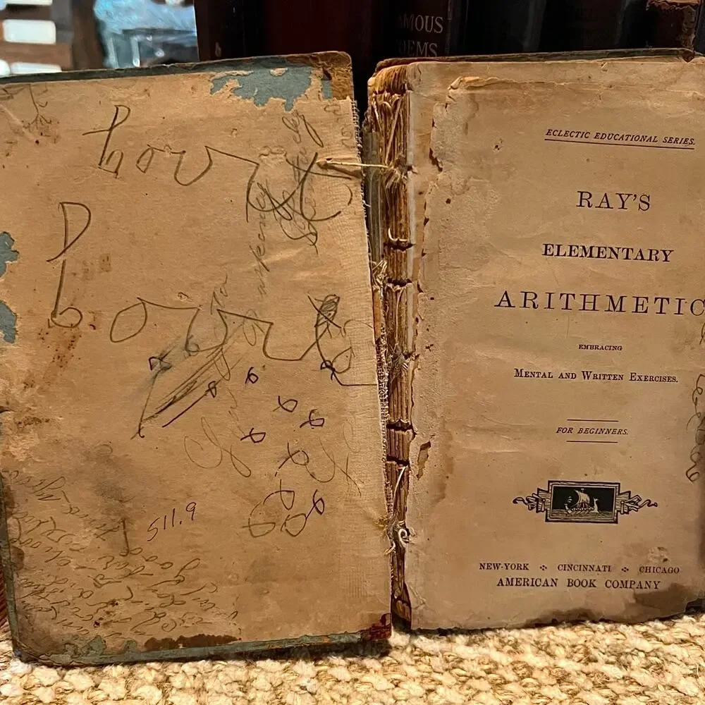 Antique School Book- Ray's Arithmetic, 1883